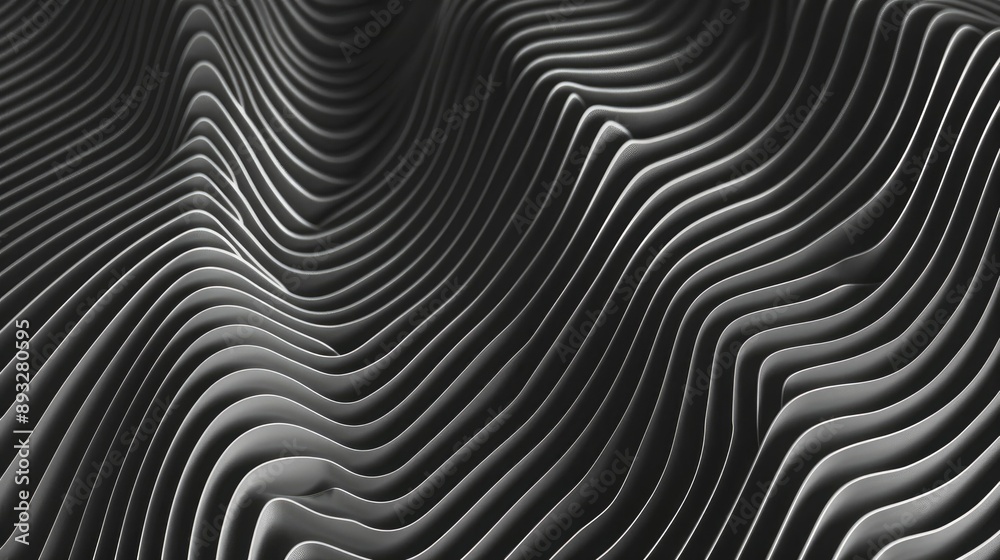 Smooth wavy lines forming a continuous abstract geometric pattern Smooth wavy lines forming a continuous abstract geometric pattern