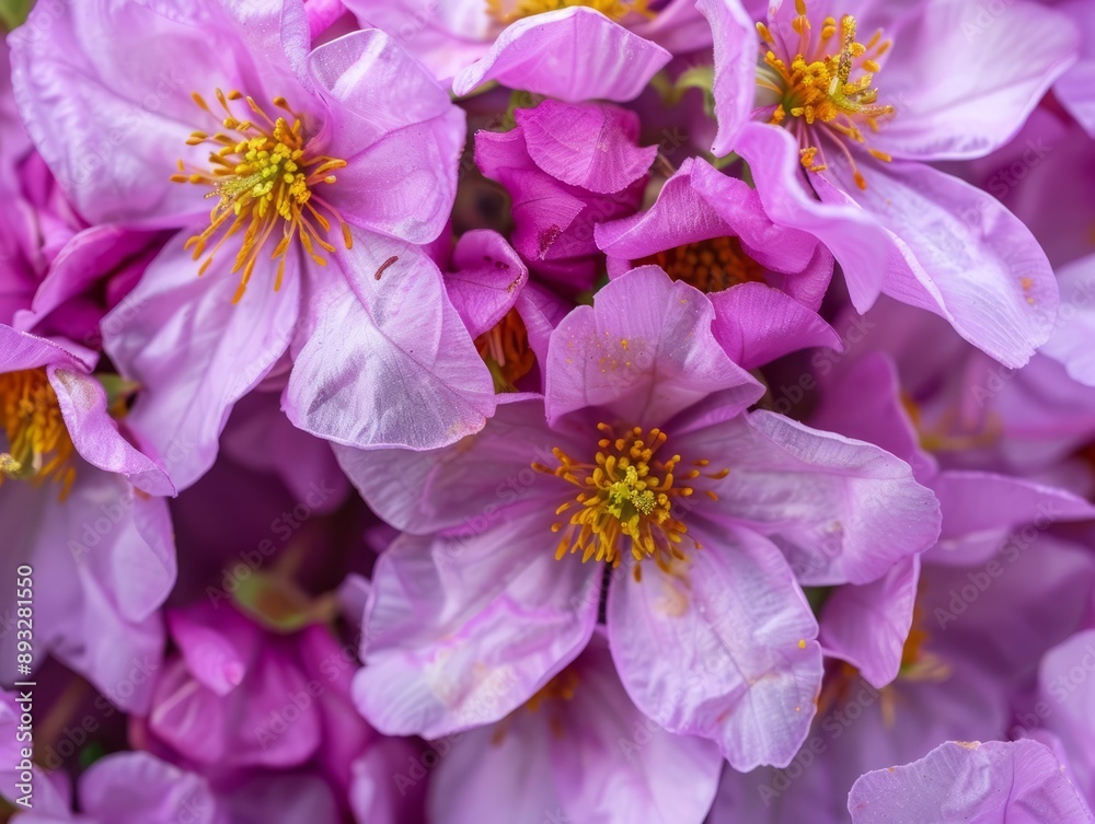 Vibrant Pink Potato Flowers in Full Bloom: A Close-Up View at 4:3 Aspect Ratio Vibrant Pink Potato Flowers in Full Bloom: A Close-Up View at 4:3 Aspect Ratio