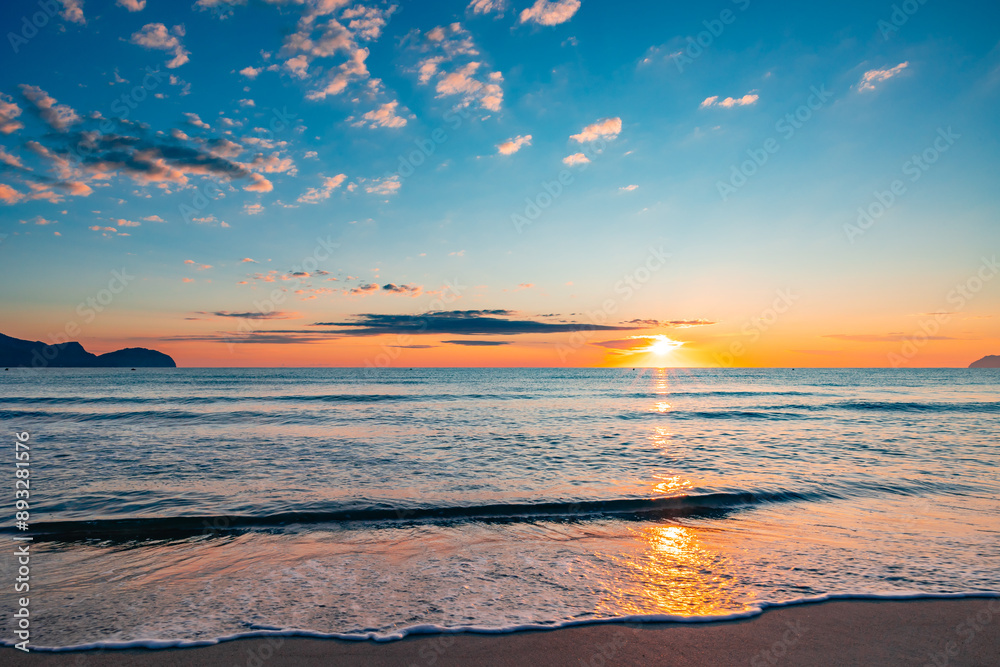 sunset on the beach