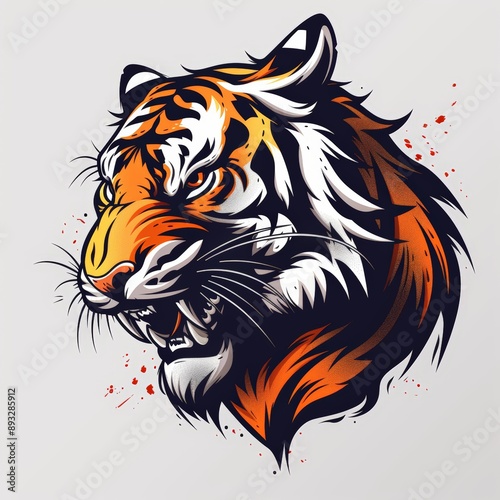 Wallpaper Mural cool tiger logo vector illustration Torontodigital.ca