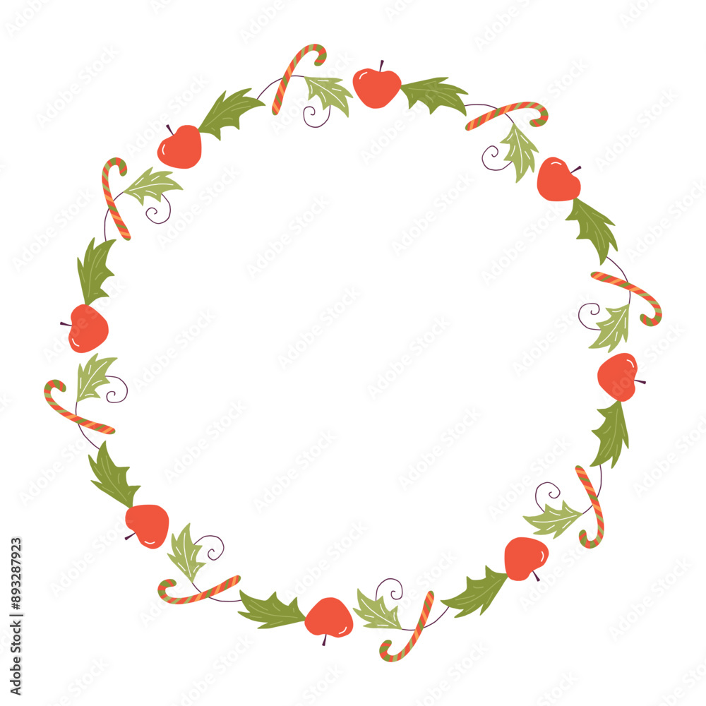 Frame template for christmas season celebration, christmas wreath concept Frame template for christmas season celebration, christmas wreath concept