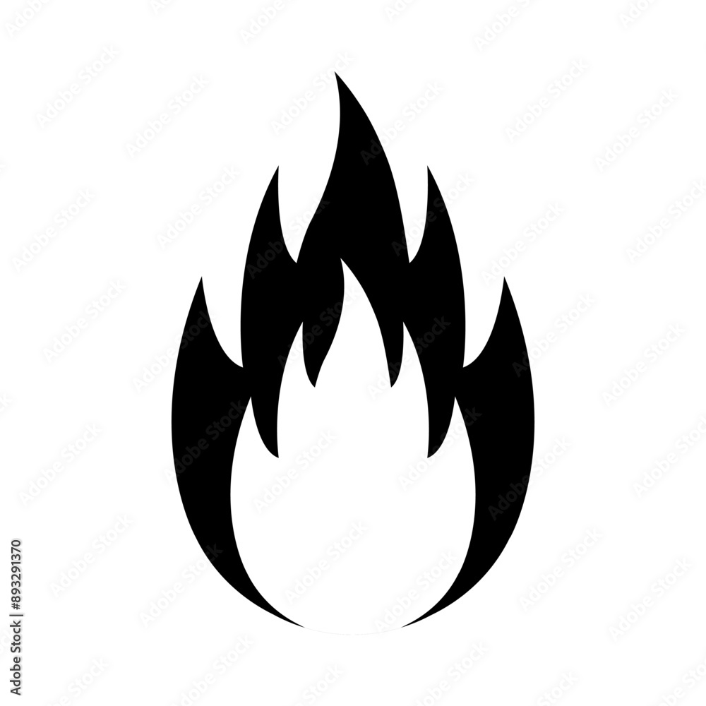 Fire Flame Sign Symbol. Vector Illustration Isolated on White Background. Fire Flame Sign Symbol. Vector Illustration Isolated on White Background.