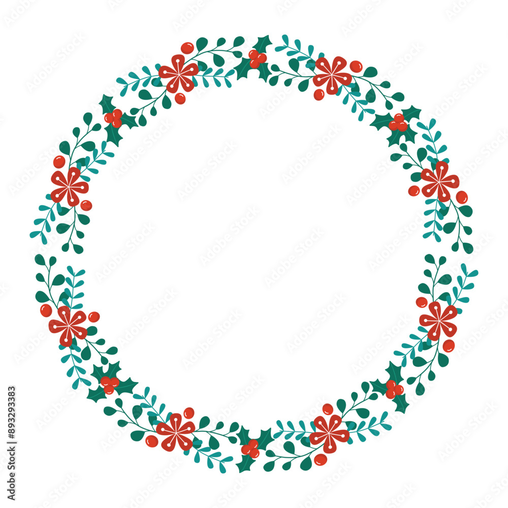 Frame template for christmas season celebration, christmas wreath concept Frame template for christmas season celebration, christmas wreath concept