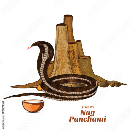 Hindu festival happy nag panchami celebration background