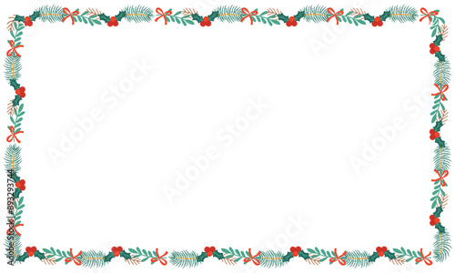 Frame template for christmas season celebration, christmas wreath concept