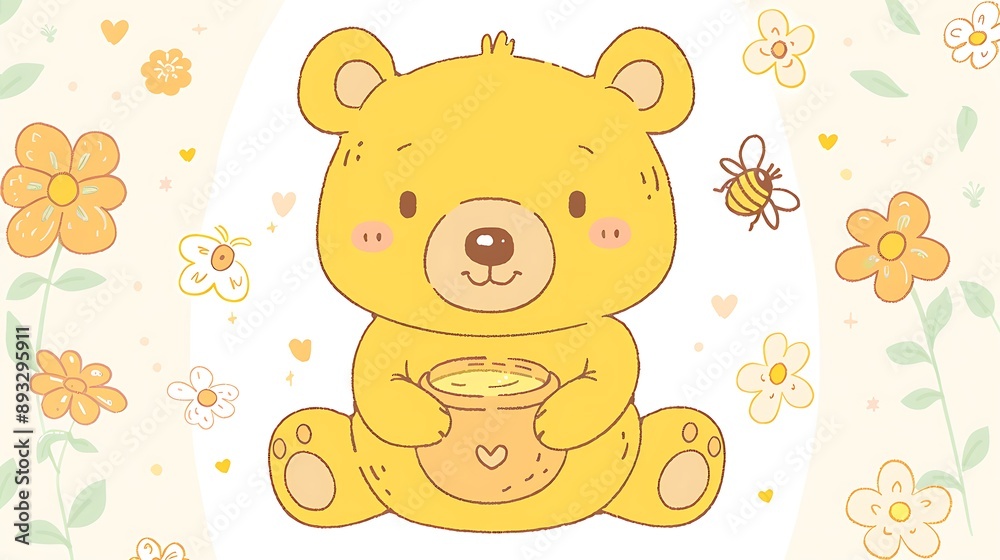 Adorable Plush Bear Cube Icon Adorable Plush Bear Cube Icon