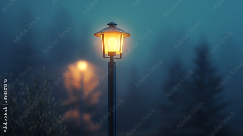 Lighting on the road, lamps on poles, street lamps. Lighting on the road, lamps on poles, street lamps.