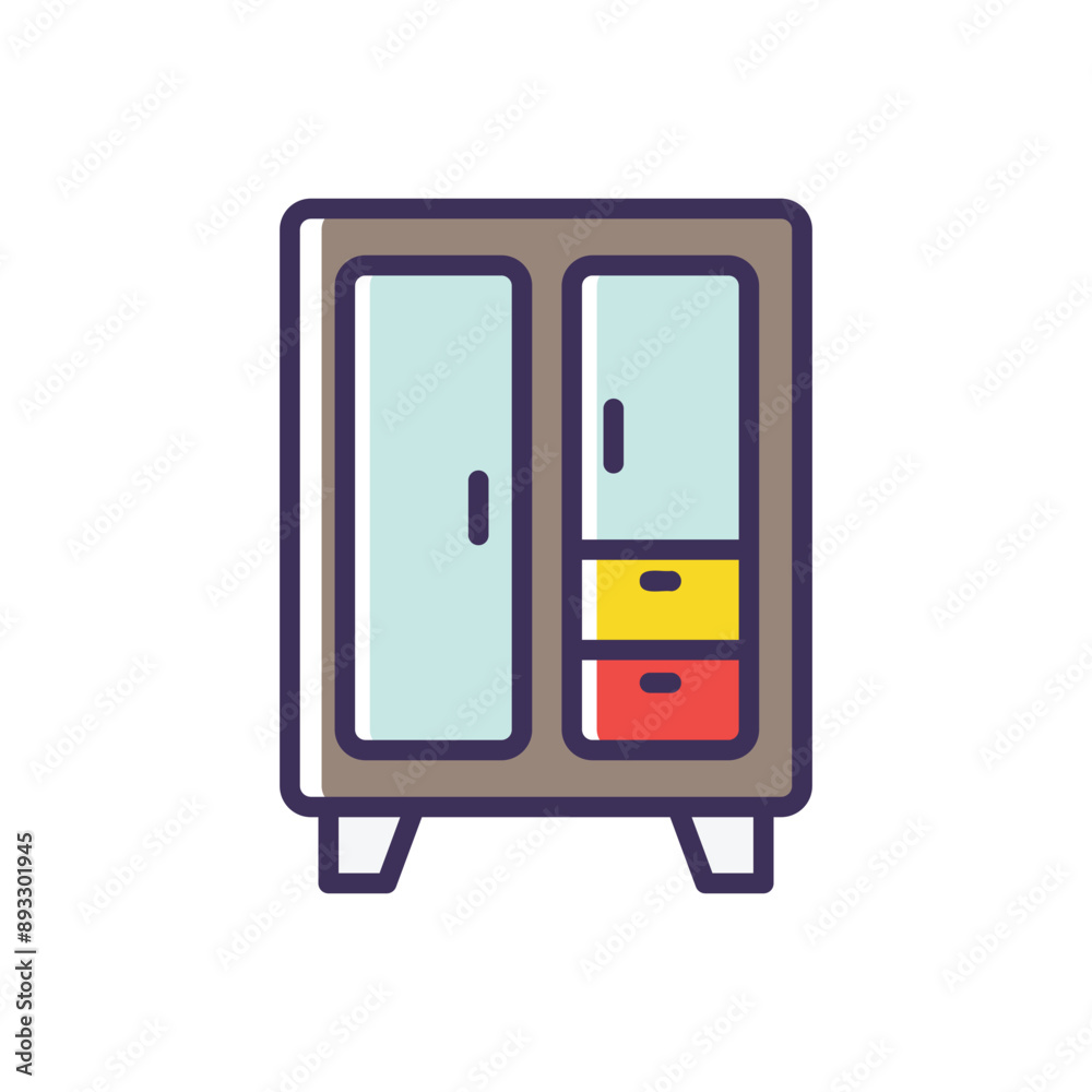 Bedroom closet vector icon