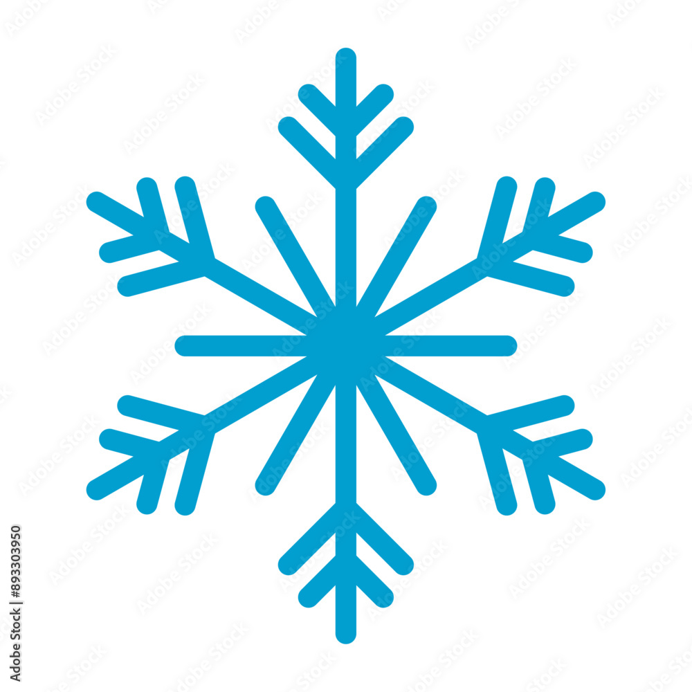 Hand drawn snowflakes christmas illustration