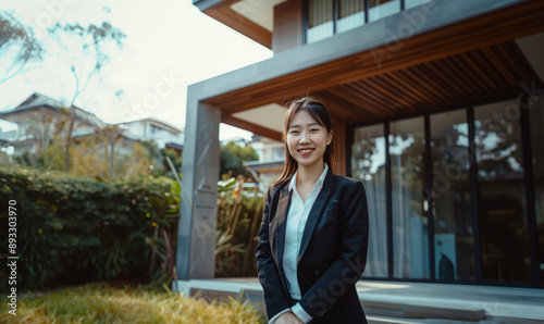 Wallpaper Mural Professional Chinese woman realtor. Asian female real estate agent. Chinese woman real estate agent smiling. Torontodigital.ca