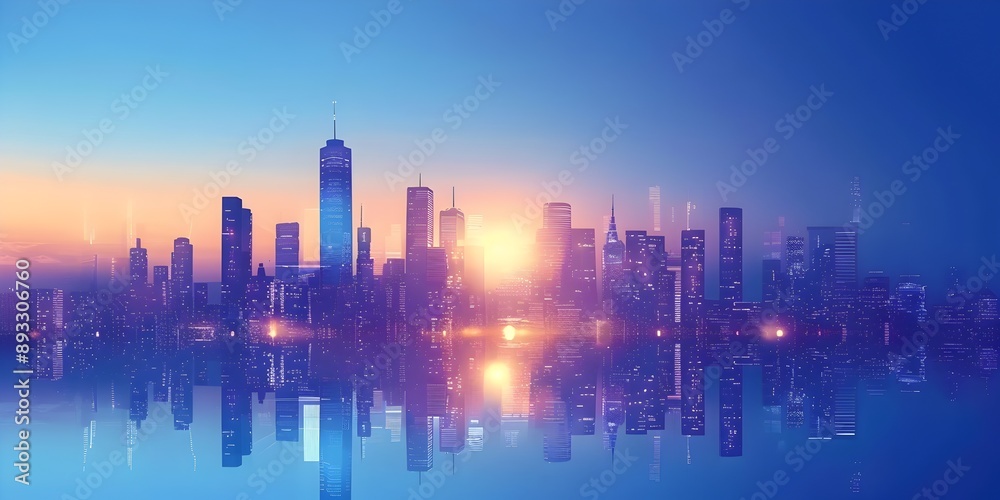 Fototapeta premium Futuristic Cityscape with Innovative Skyscrapers and Advanced Technology Sleek and Modern Architectural View
