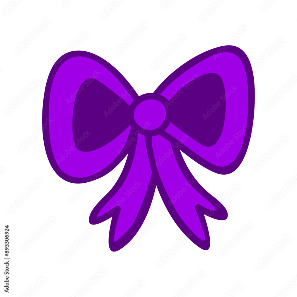 Gift ribbon bow knot bow present illustration on background
