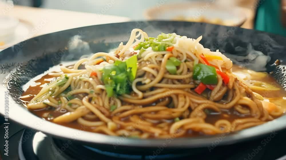 Steaming Bowl of Asian Noodles with Vegetables with Ai generated.
Steaming Bowl of Asian Noodles with Vegetables with Ai generated.