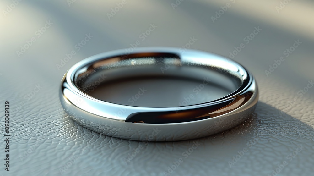 Elegant silver ring on a simple background. Elegant silver ring on a simple background.