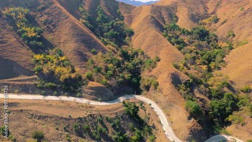 Aerial view of Golo Mori in Komodo National Park, West Manggarai Regency, Flores, East Nusa Tenggara, Indonesia photo