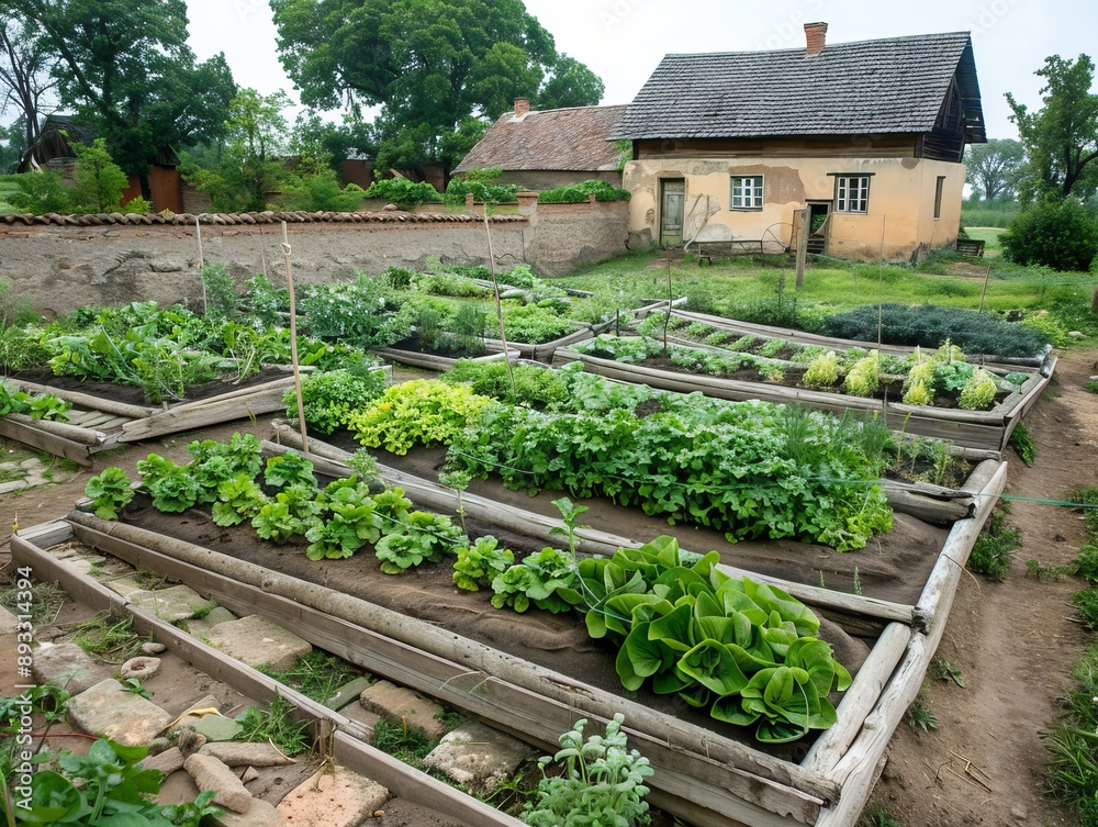 Harvesting Health: The Bounty of Village Farming with Beds of Herbs and Vegetables Harvesting Health: The Bounty of Village Farming with Beds of Herbs and Vegetables