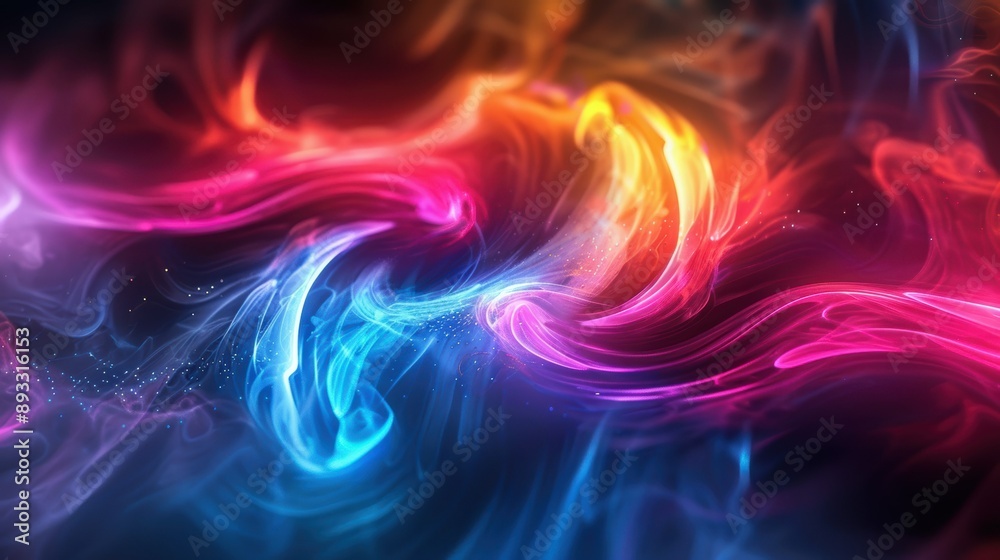 Abstract Neon Colored Twist Abstract Neon Colored Twist