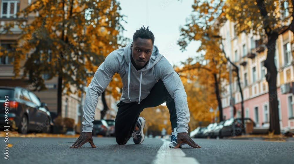 Man Ready for a Run
