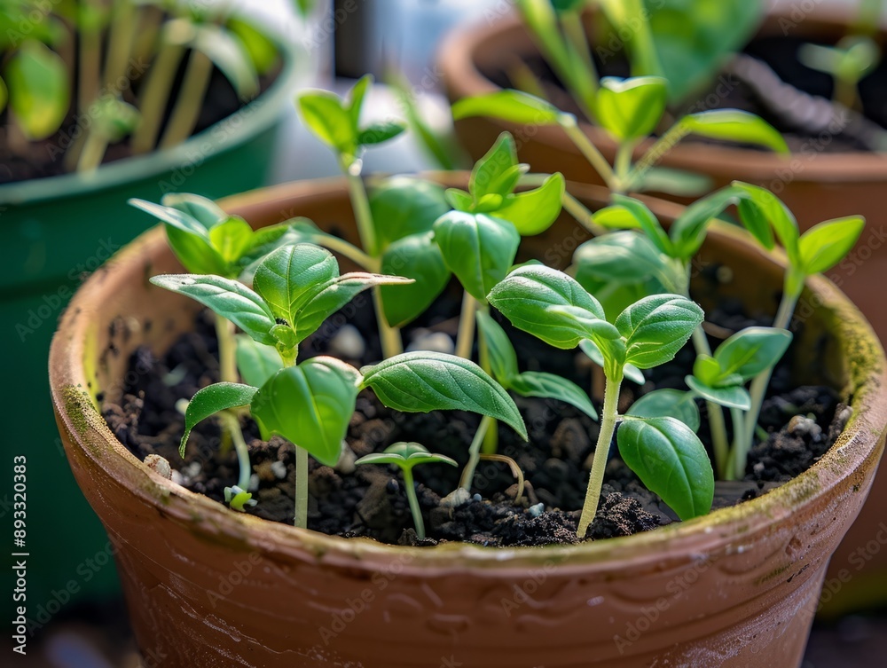 Growing Basil Sprouts: A Visual Guide in a Pot Growing Basil Sprouts: A Visual Guide in a Pot