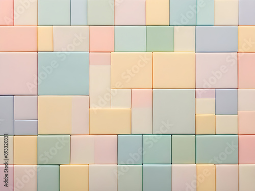 Pastel color blocks with soft edges