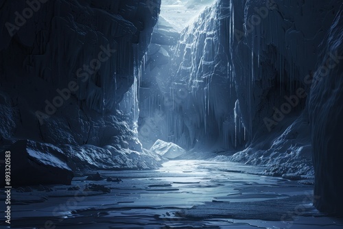 Frozen Depths of an Uncharted Ice Cave photo