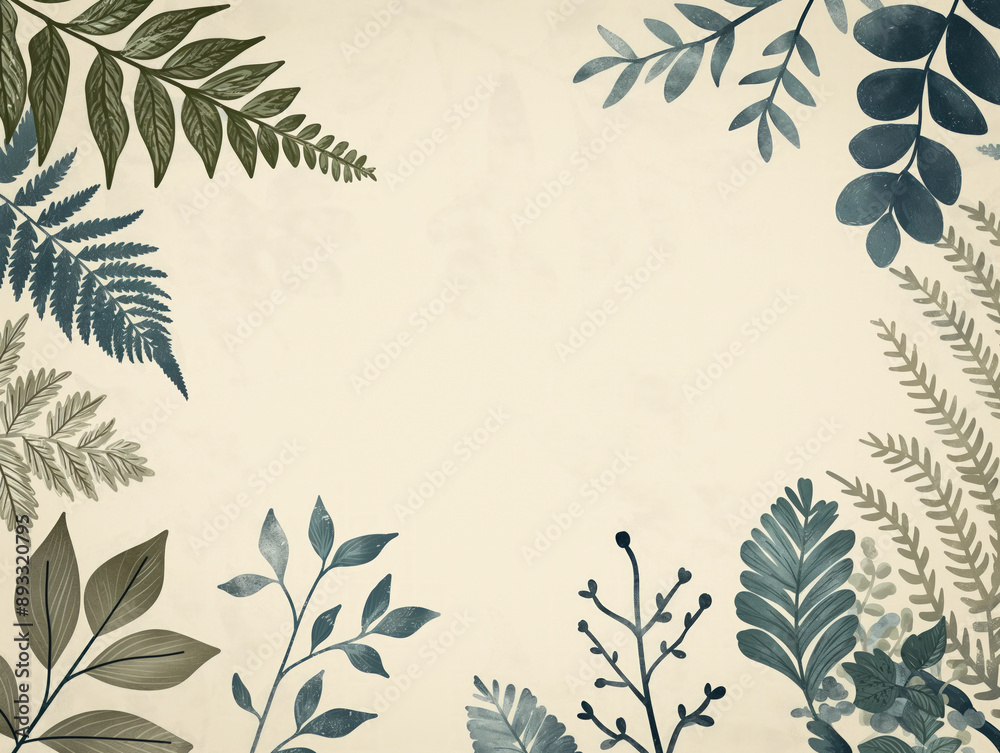 Leafy border illustration Leafy border illustration