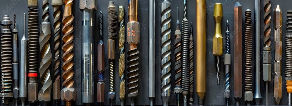 Obraz premium Assorted Drill Bits on Display