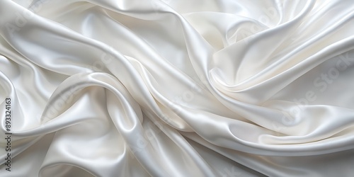 white silk satin fabric abstract background Generative AI