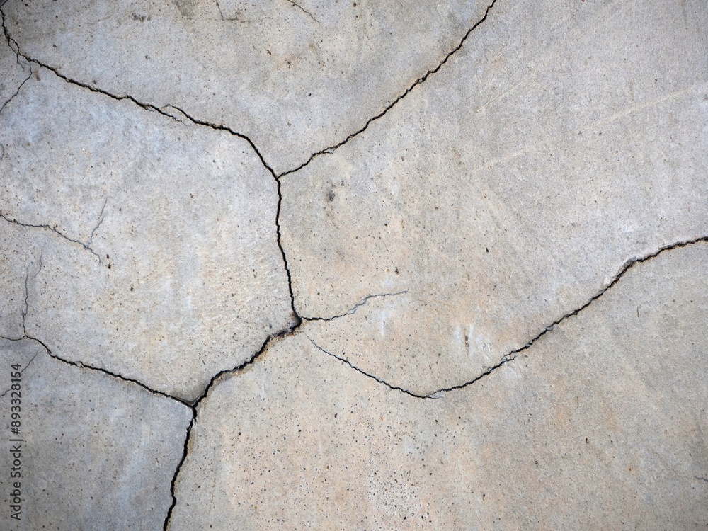 Fototapeta premium Cracked cement floor