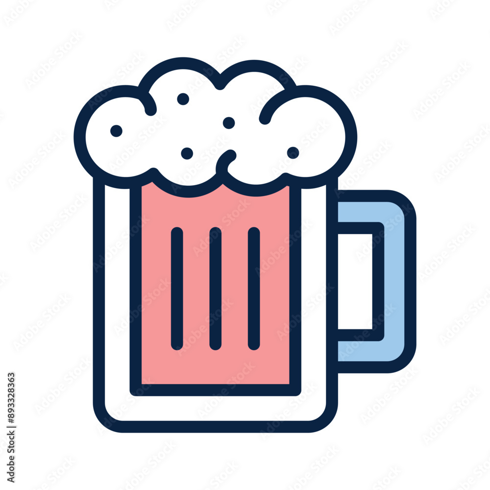 Alcohol drink, beer mug vector design