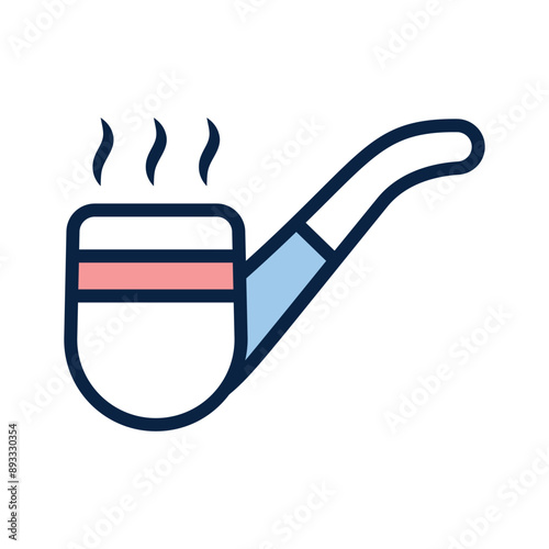 Unique icon of cigar in trendy design style