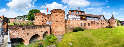 Town wall in Büdingen, Hesse, Germany