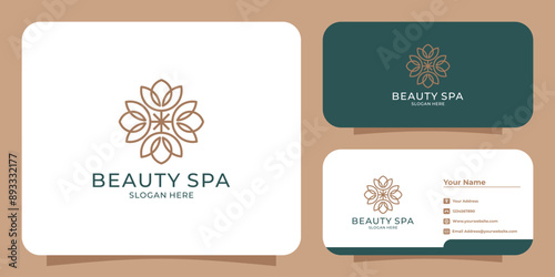 Set of luxury flower , logo design inspiration and business card