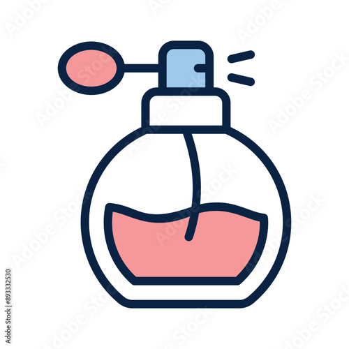 A scalable icon of perfume bottle, unique vector of fragrance bottle