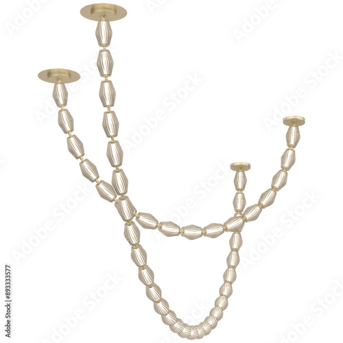 Pendant Light Isolated on white background. Modern interior lighting. Home interior decoration	
