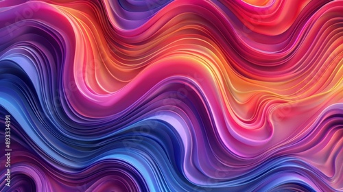 Abstract Colorful Wavy Lines and Figures Creating a Mesmerizing Display