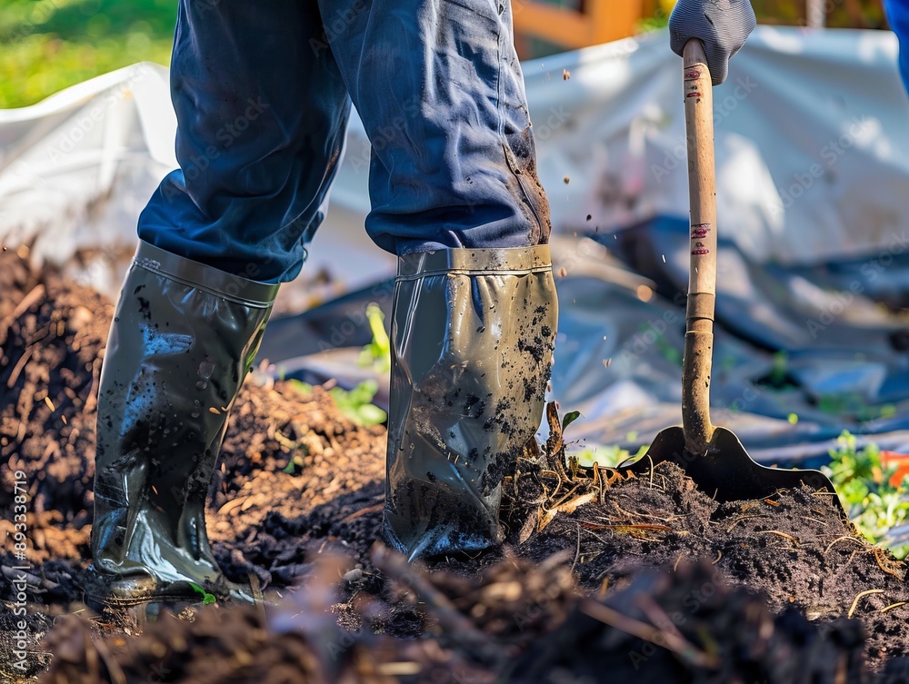 Fototapeta premium The Green Thumb: A Gardener's Guide to Composting