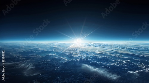 Schematic representation of the layers of the earth's atmosphere.