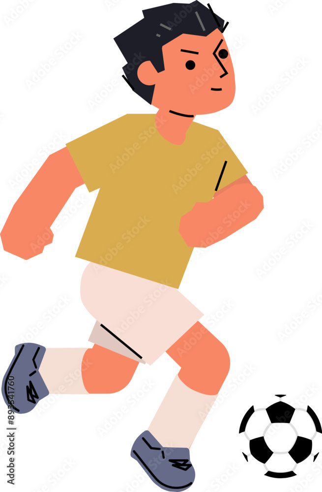Soccer Player Kicking Ball. Football Player in motion and action with ball. Soccer Player Kicking Ball. Football Player in motion and action with ball.