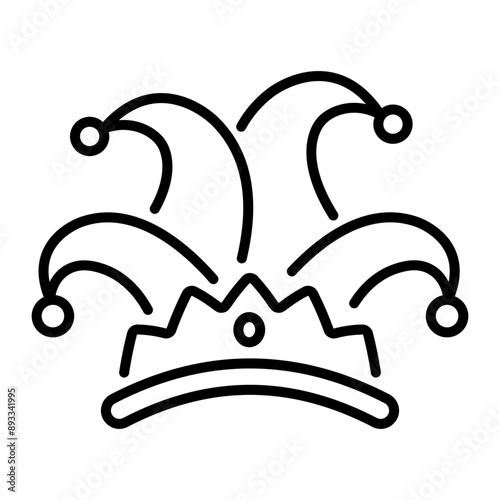 A carnival hat icon in line style