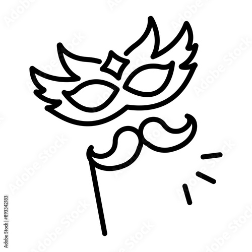 A line icon of party props