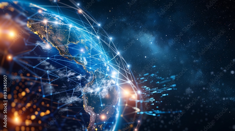 Digital world globe Digital world globe