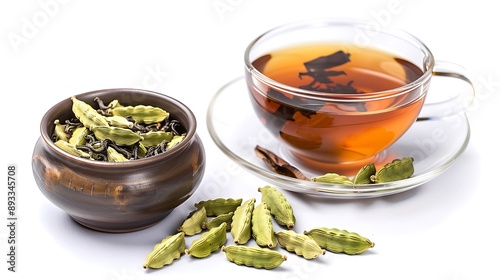 Beverage Cardamom Tea Middle East Iraq Camellia sinensis cardamom traditional Iraqi tea white background