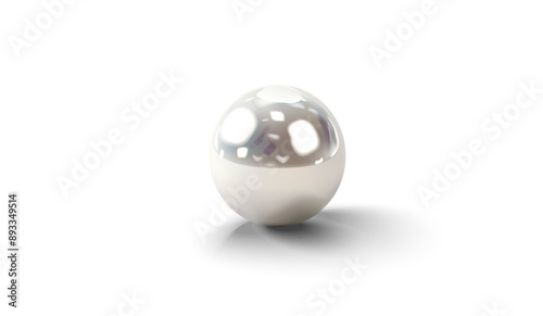 Realistic 3D White Sphere on White Background. Isolated High-Quality Illustration