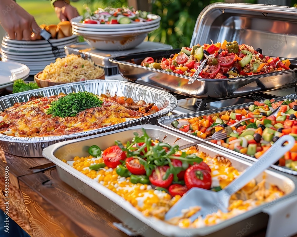 Vibrant Community Potluck Celebration on Labor Day with Homemade Dishes and Desserts