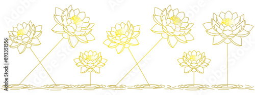 vector design of hands and lotus flowers for Vesak Day, EPS 6