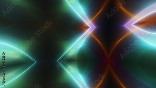 background neon line wave illustration