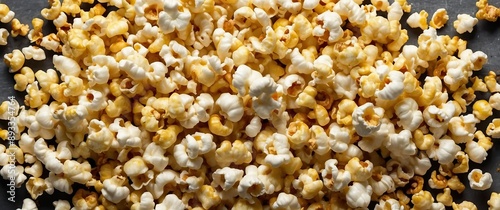 A vibrant, close-up image of fluffy popcorn, perfect for movie nights, parties, and festive gatherings, evoking a sense of fun and comfort.