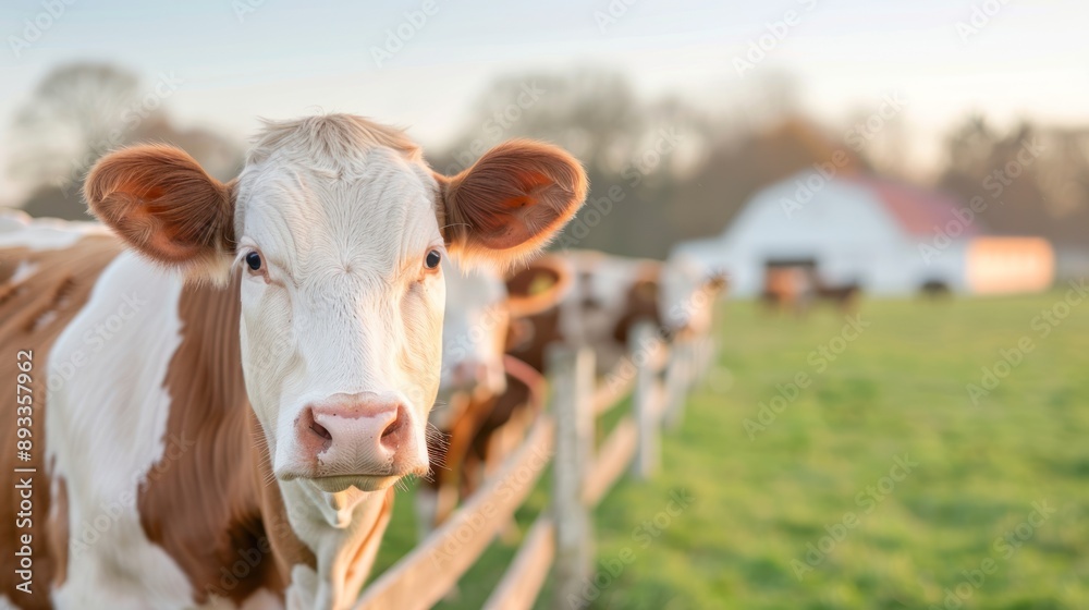 Close-up of a high-quality beef cows face, quality and healthy condition on the farm. Close-up of a high-quality beef cows face, quality and healthy condition on the farm.