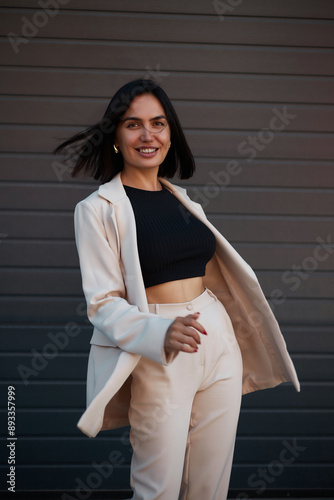 Young smart smiling professional business woman, happy confident 30 year old company employee, sales manager, real estate agent. portrait. active life position